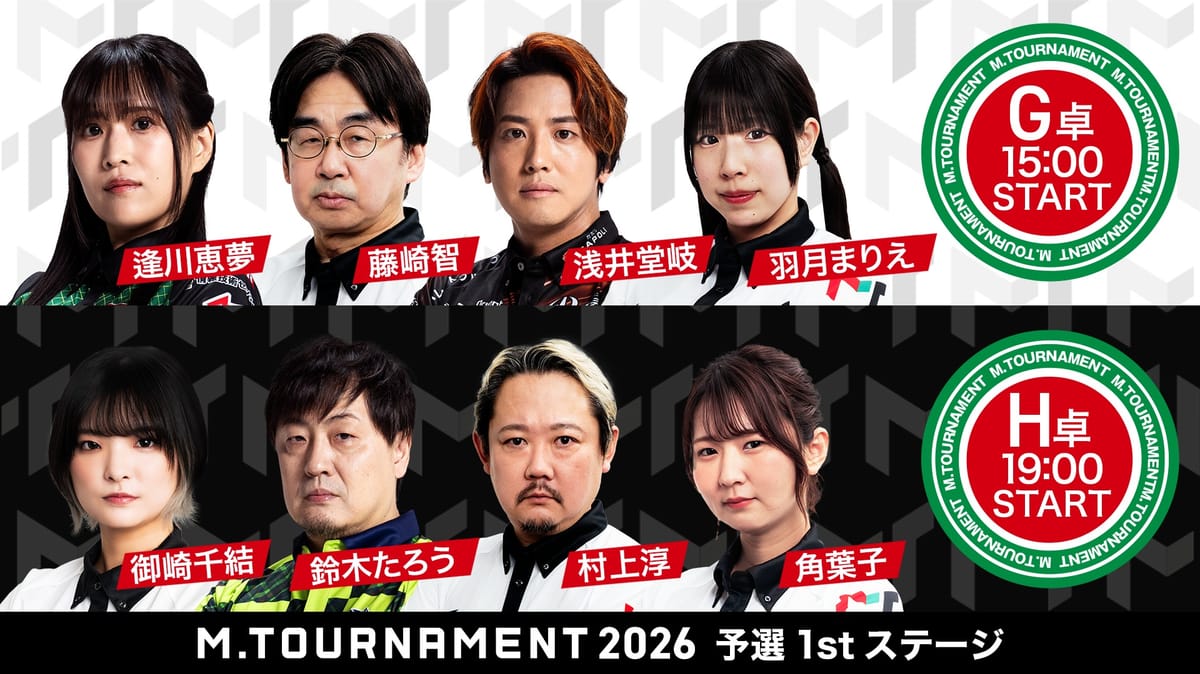 【Mトーナメント】1stステージH卓／団体推薦選手続々勝ち上がり！