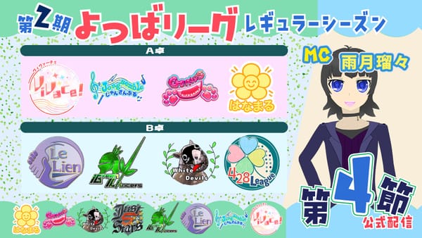 【よつばリーグ】編集部員のチームは抜け番となった第4節、気になる結果は⁉